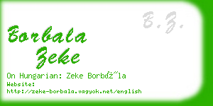 borbala zeke business card